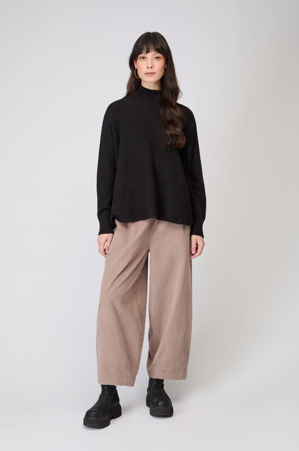 Boxy High Neck Knit