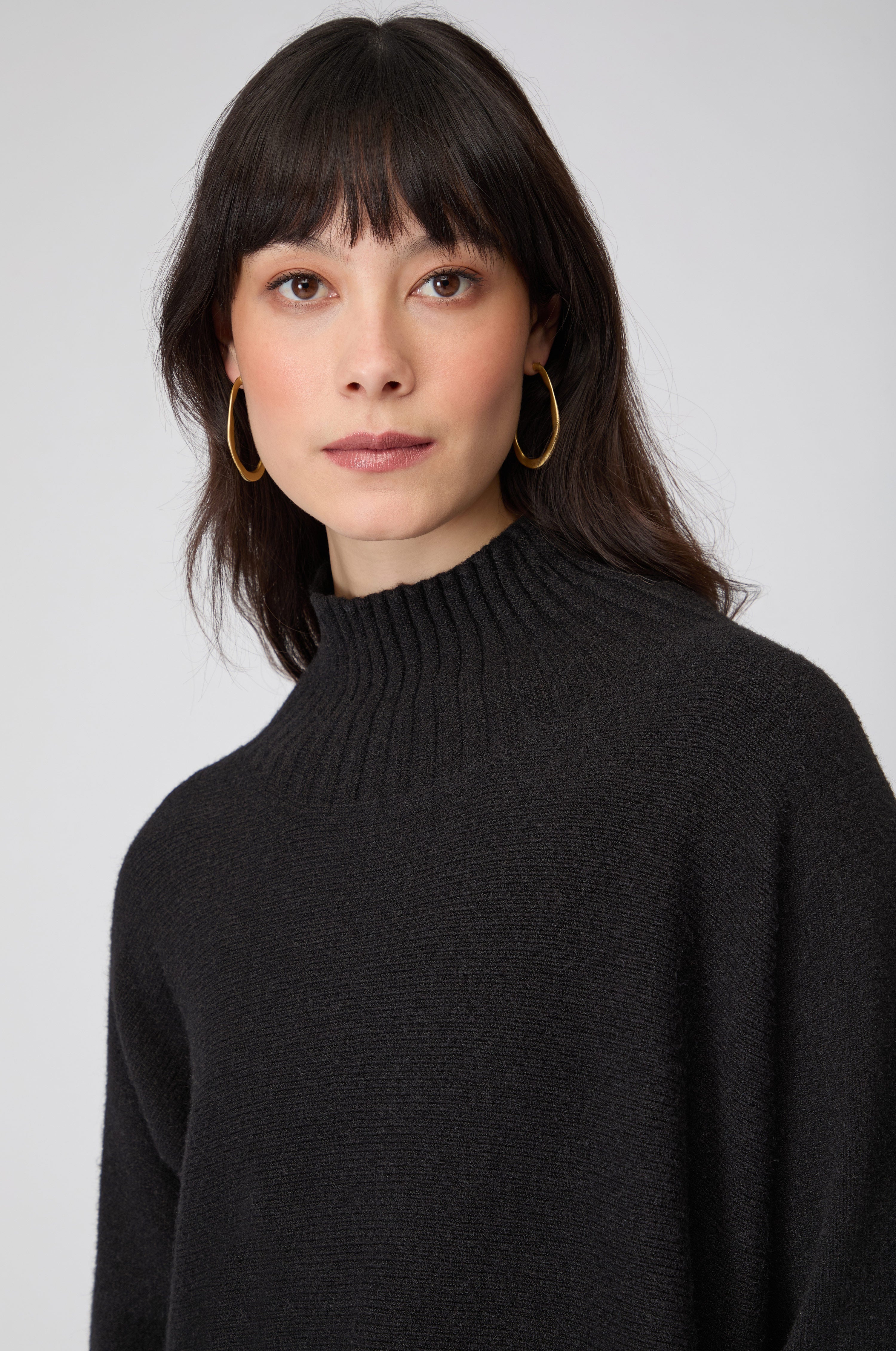 Boxy High Neck Knit