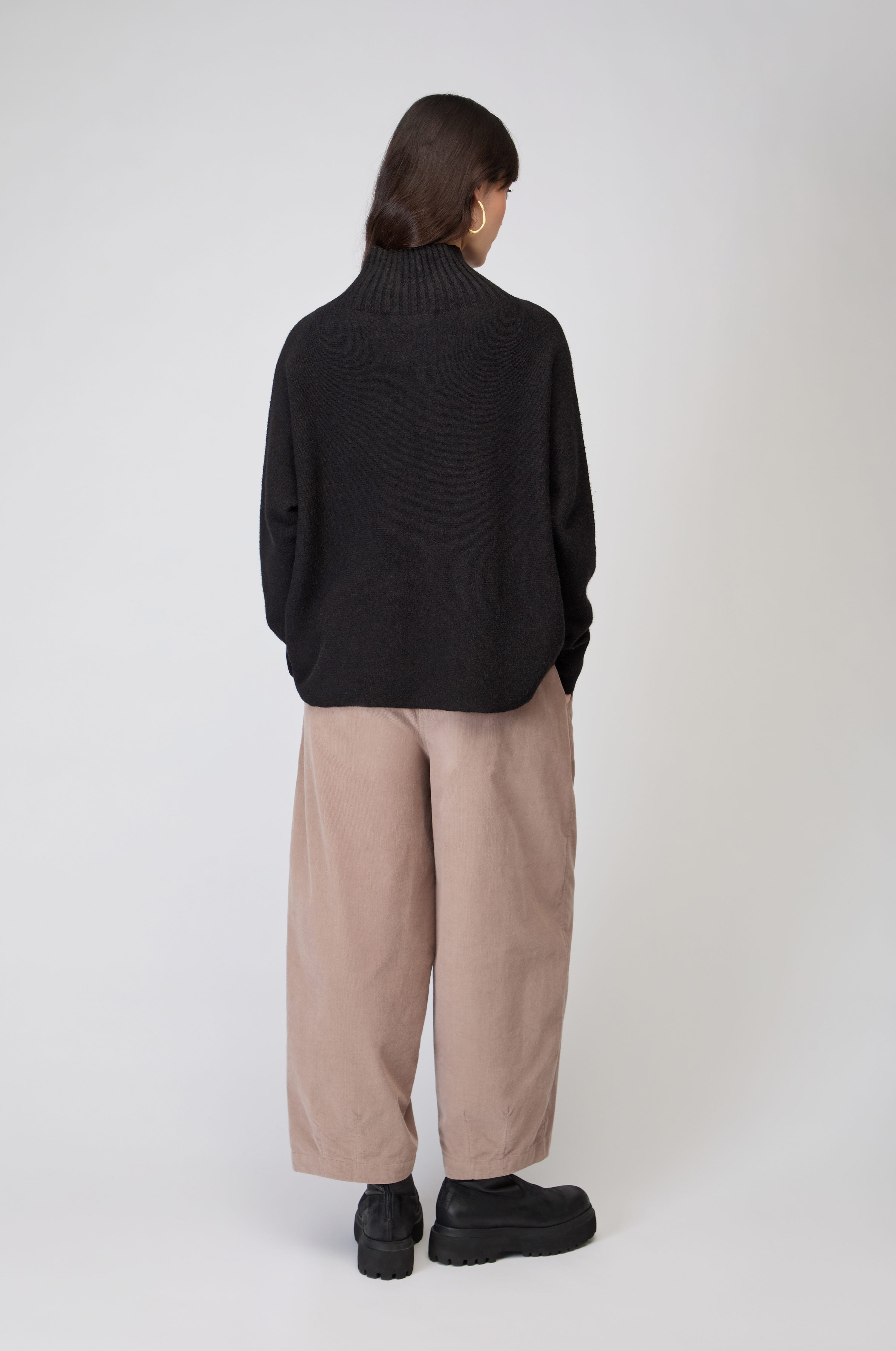 Boxy High Neck Knit