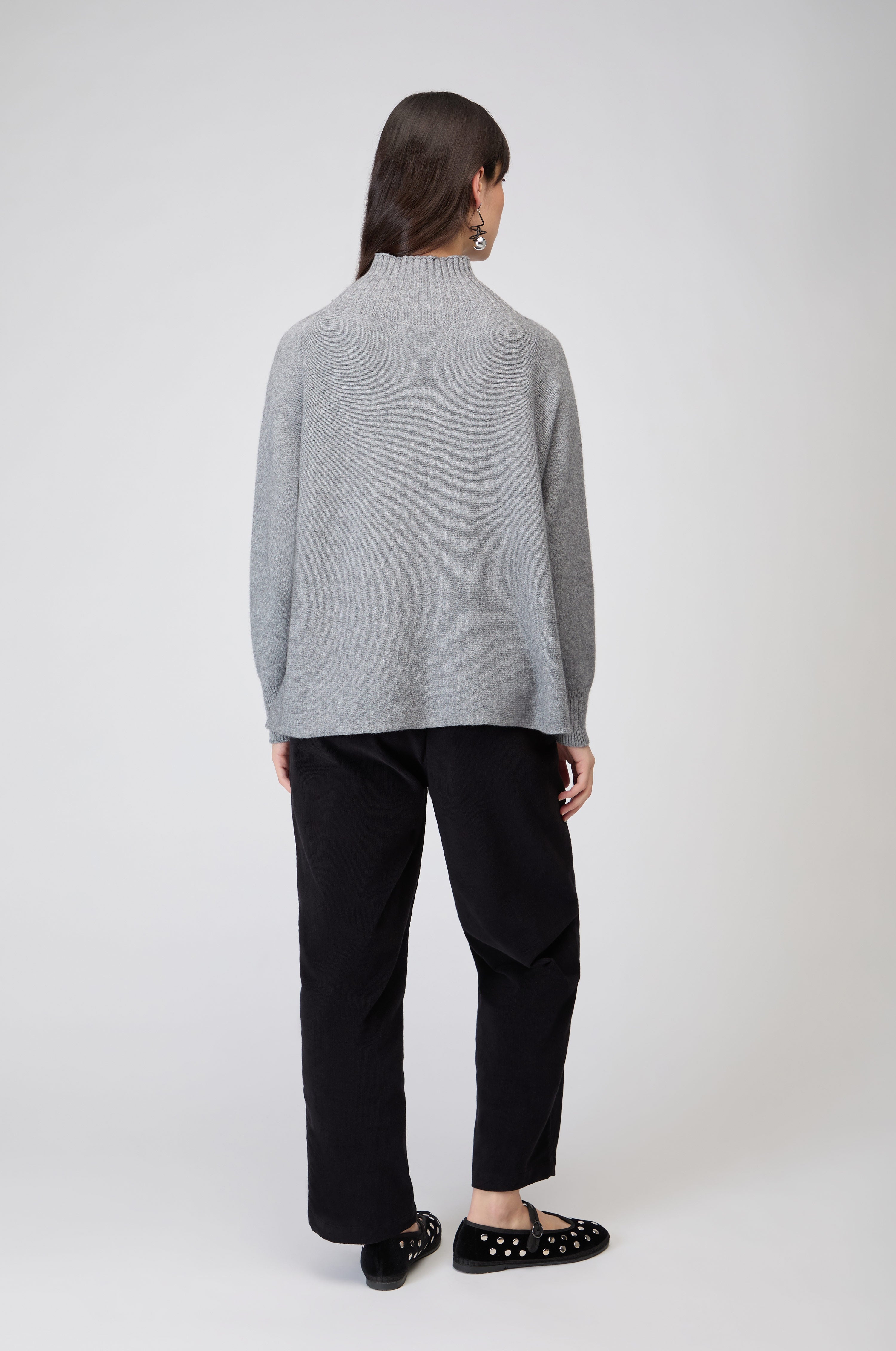 Boxy High Neck Knit