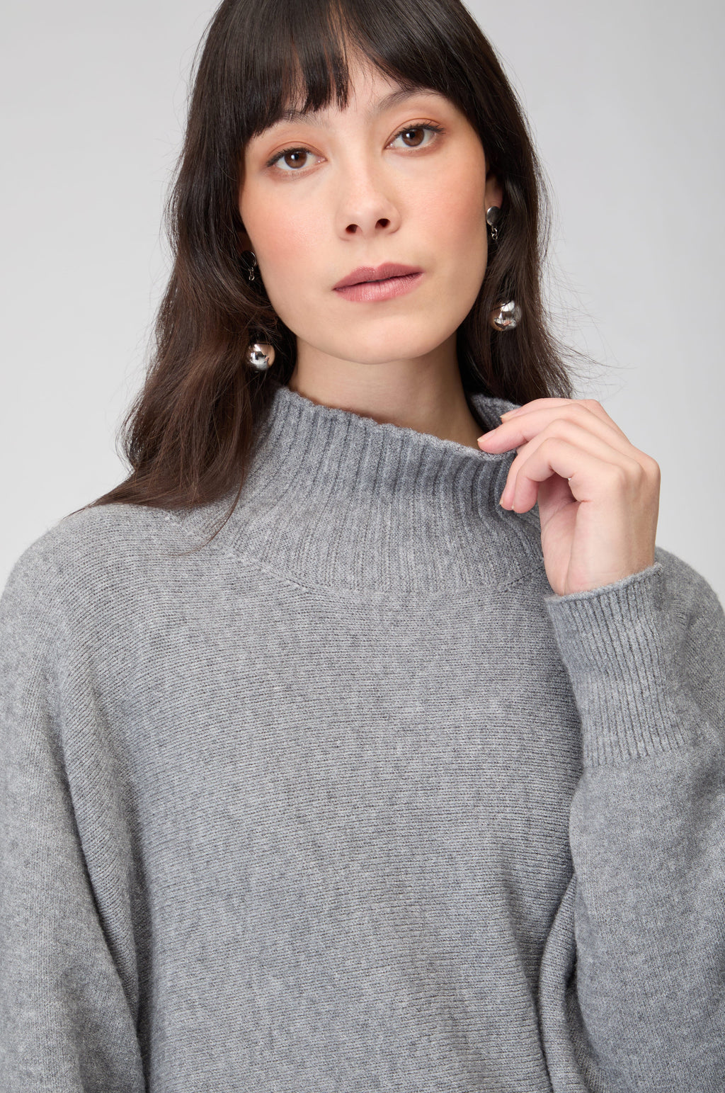 Boxy High Neck Knit