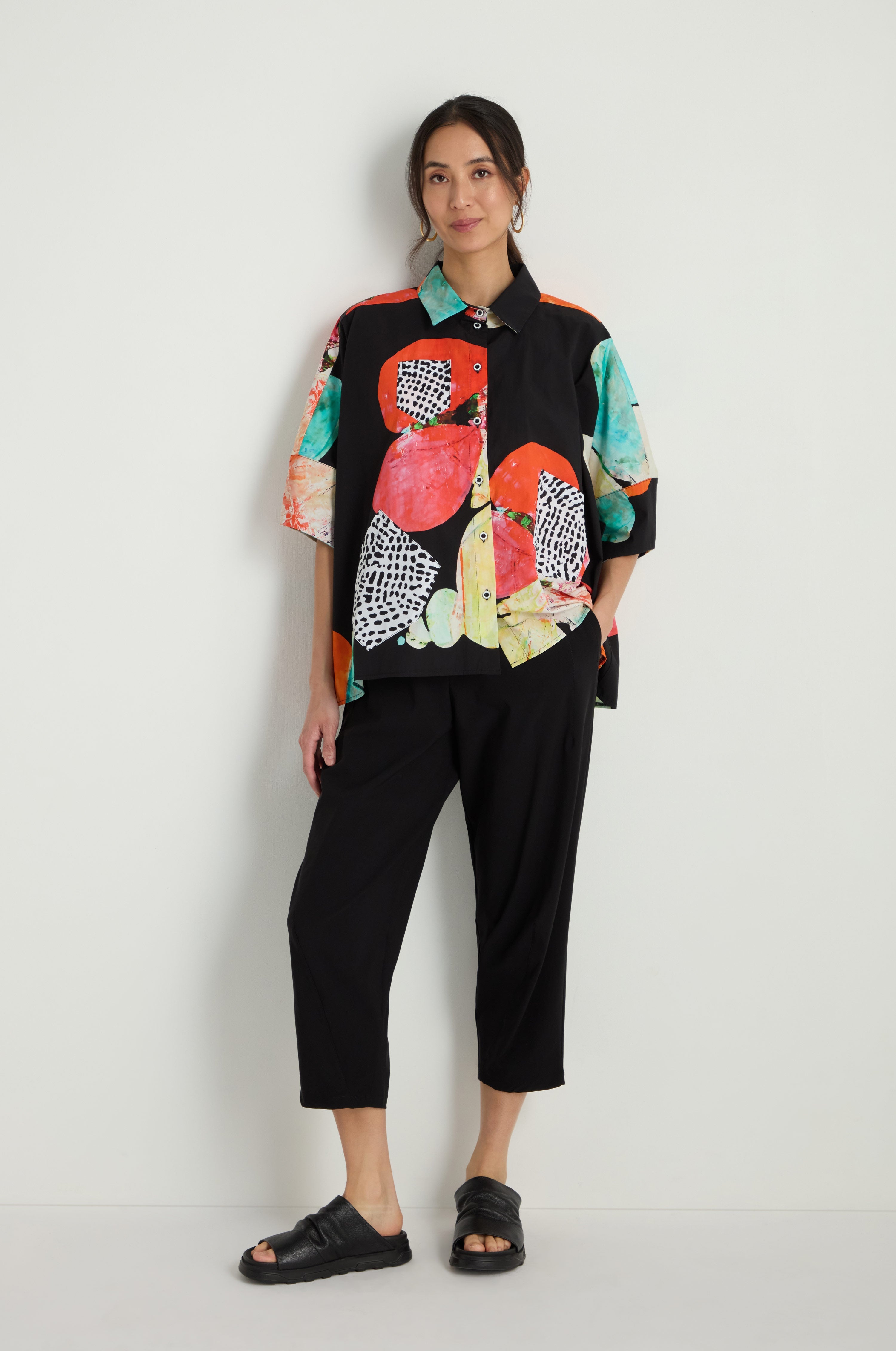 Bright Floral Boxy Shirt