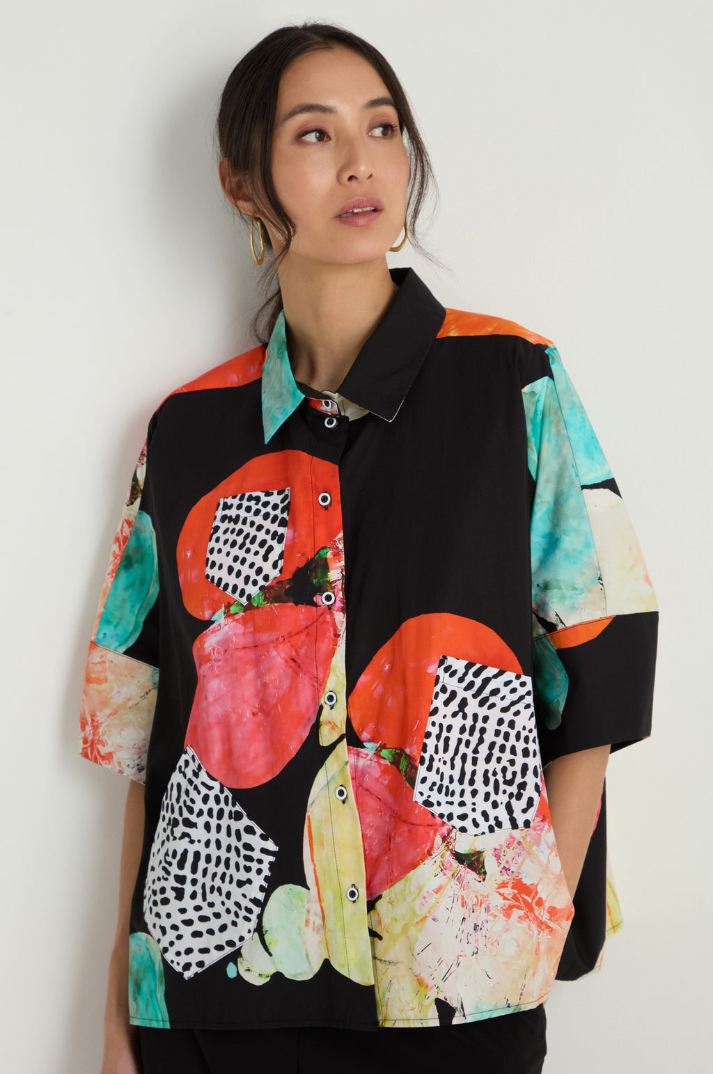 Bright Floral Boxy Shirt