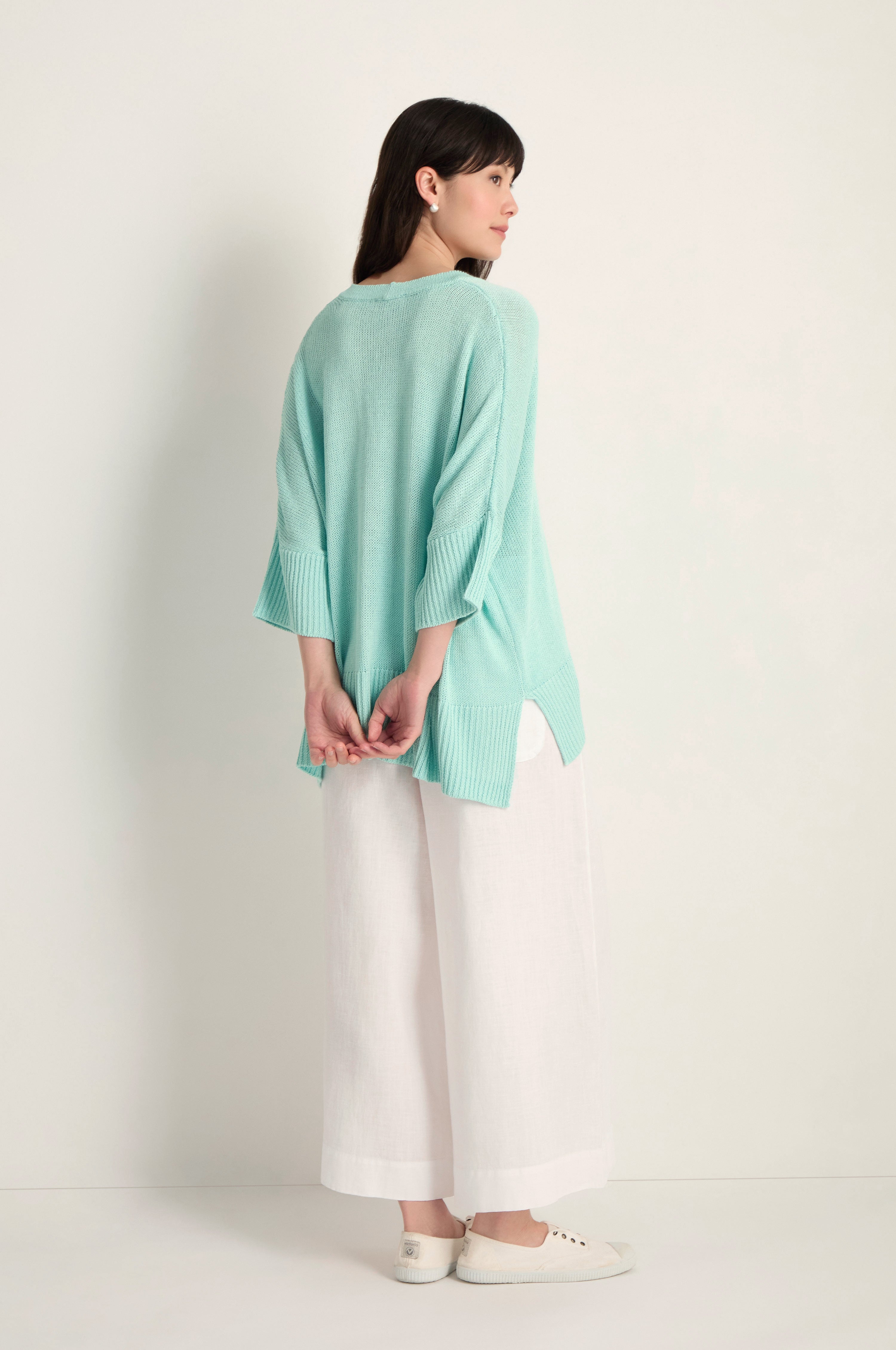 Relaxed Aqua Cardigan