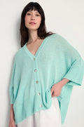 Relaxed Aqua Cardigan