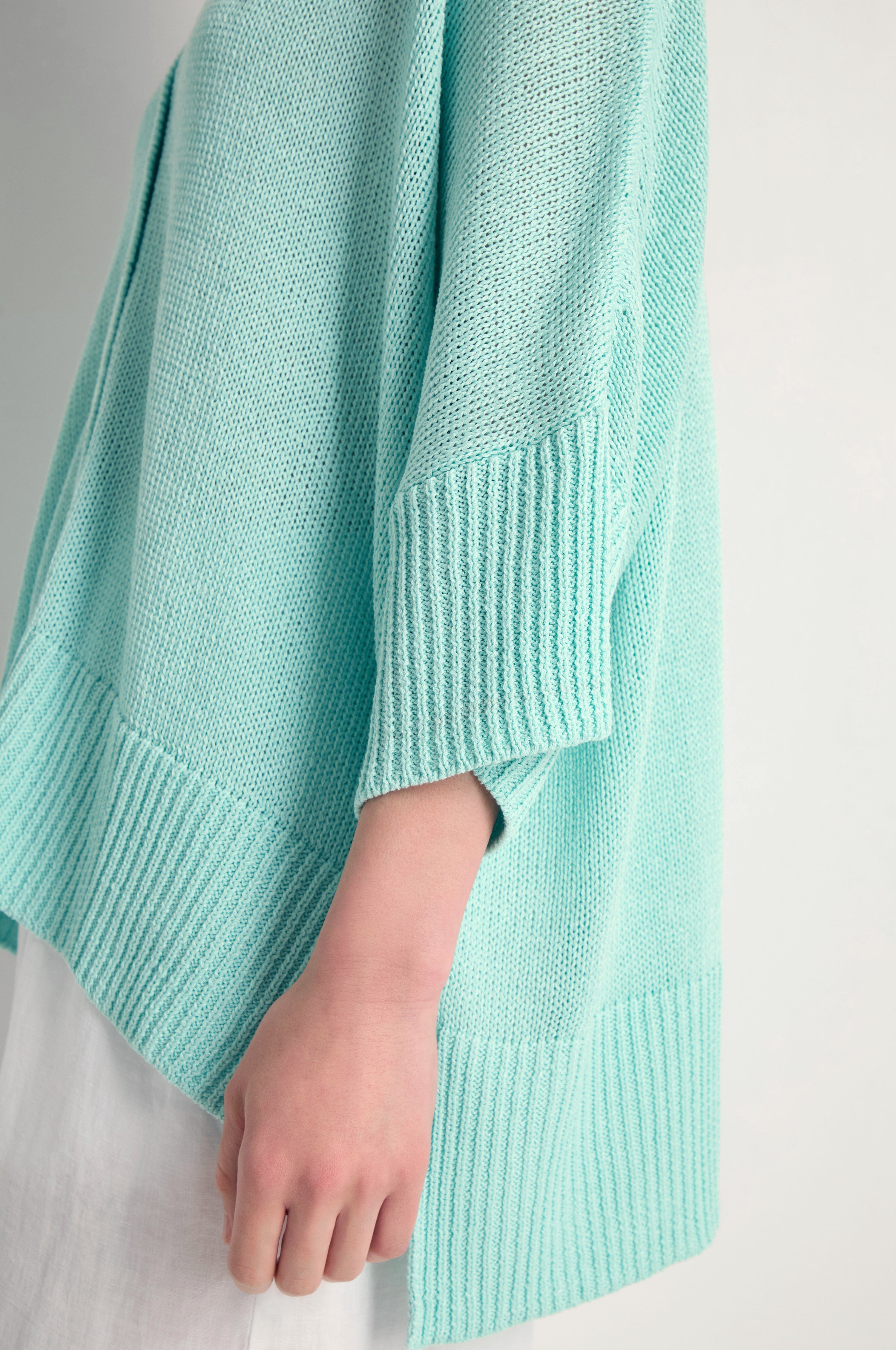 Relaxed Aqua Cardigan