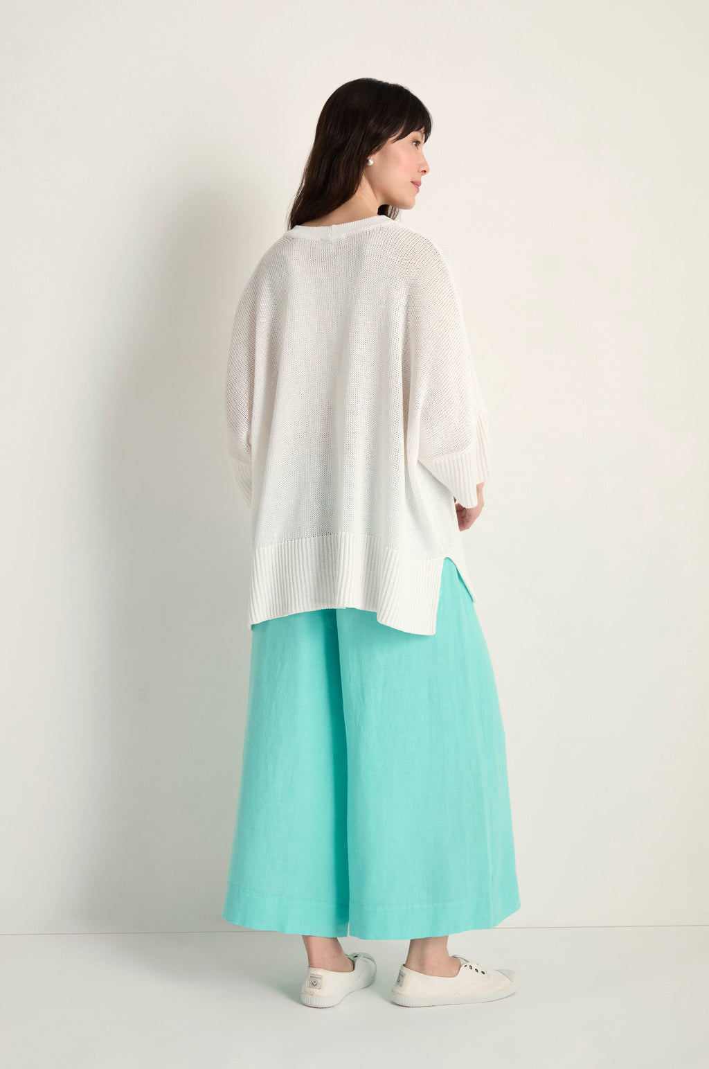 Relaxed White Cardigan
