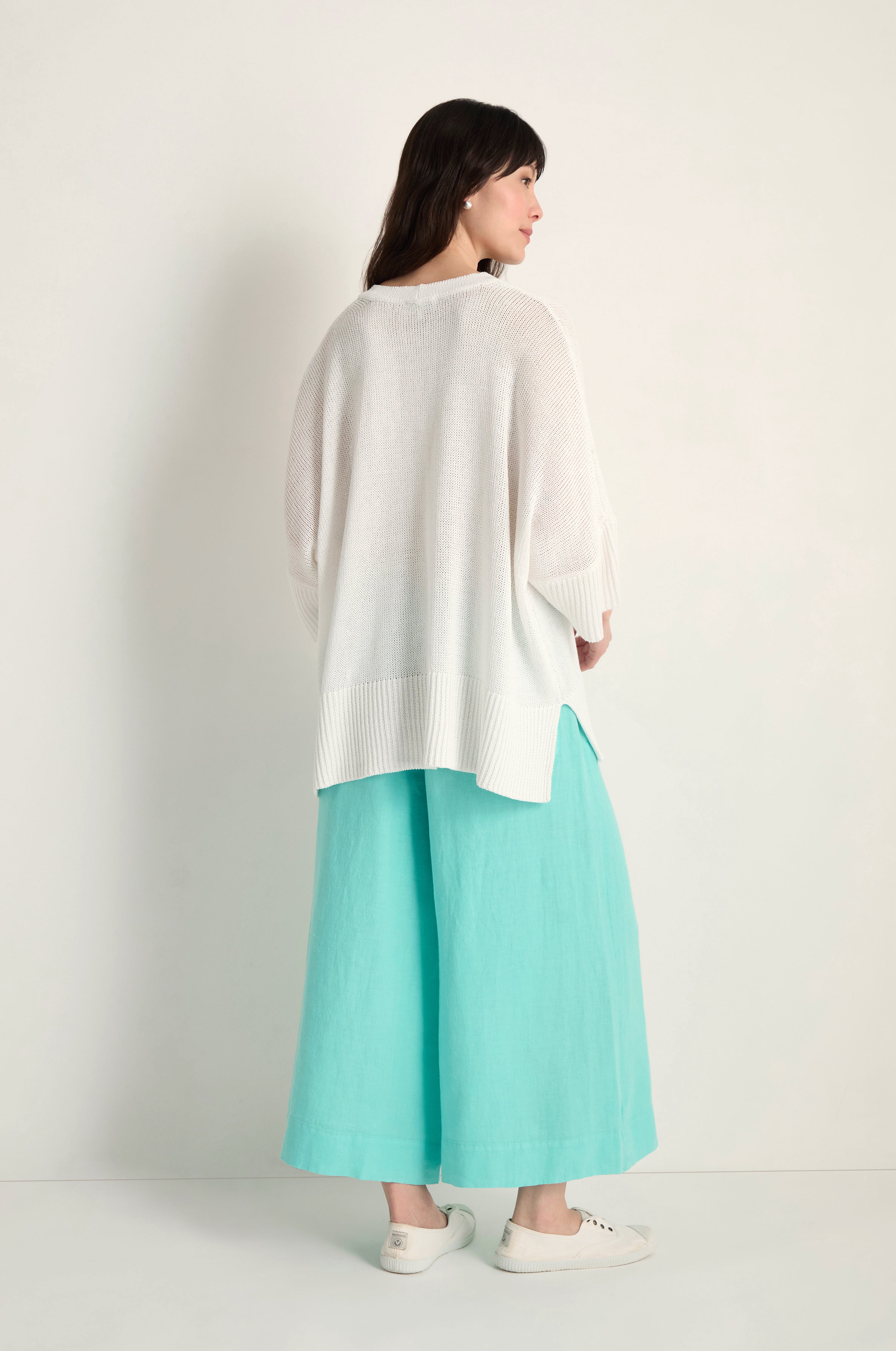 Relaxed White Cardigan