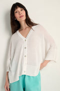 Relaxed White Cardigan