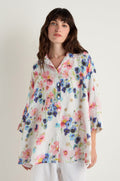 Primrose Print Flared Linen Shirt