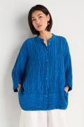 Panel Hem Silk Linen Shirt