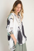 Surreal Collage Print Linen Shirt