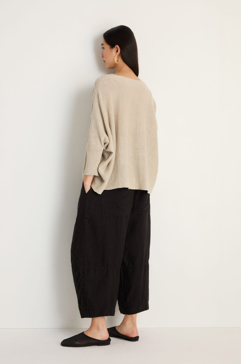 Boxy Linen Button Cardigan