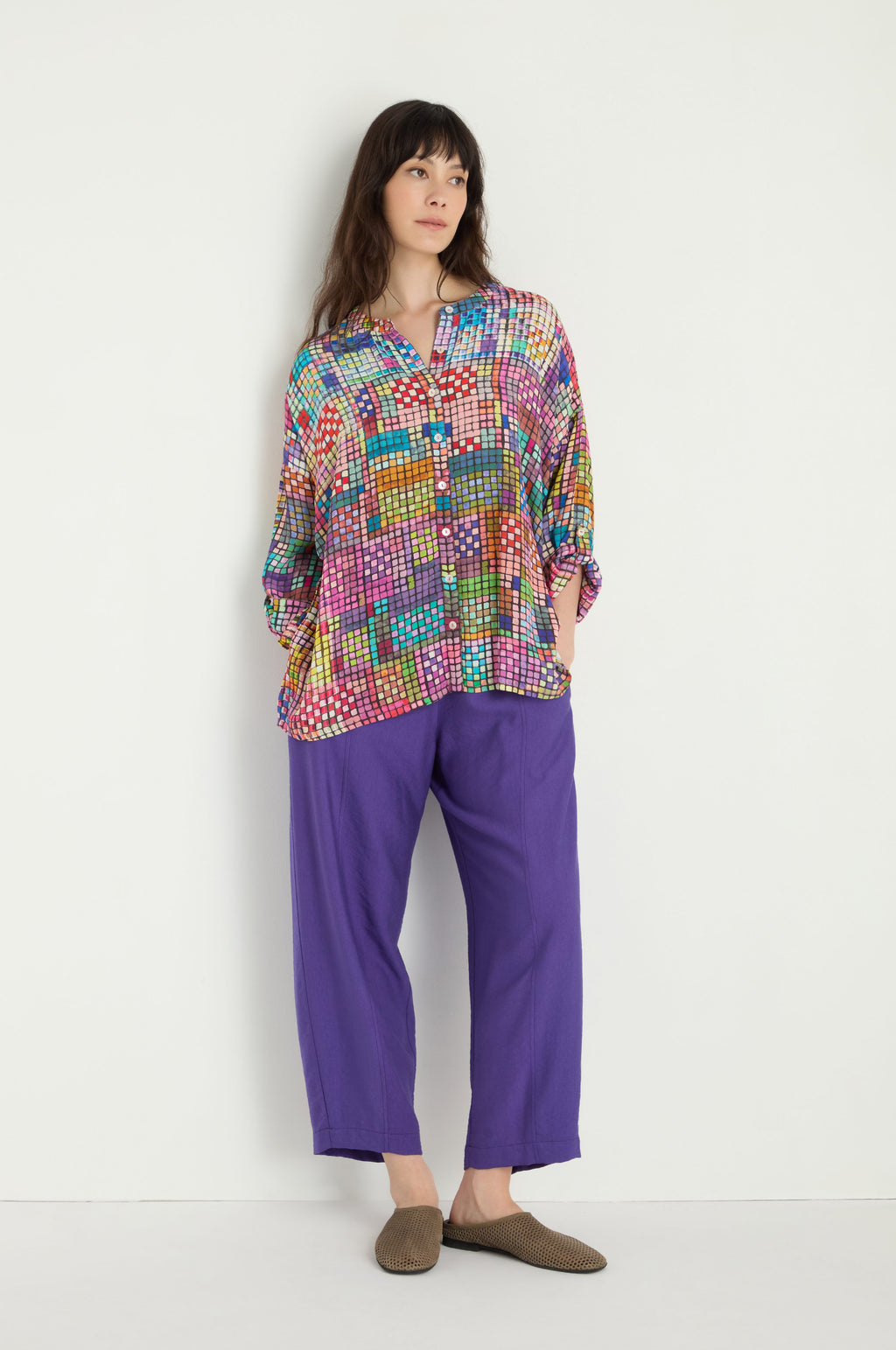 Coloured Glass Tiles Boxy Shirt