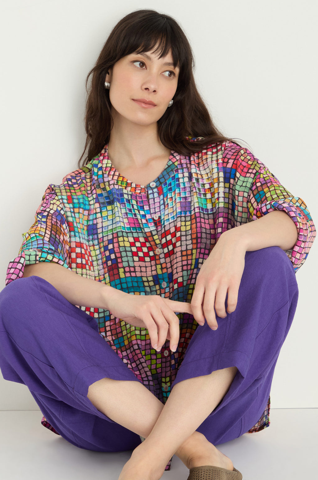 Coloured Glass Tiles Boxy Shirt