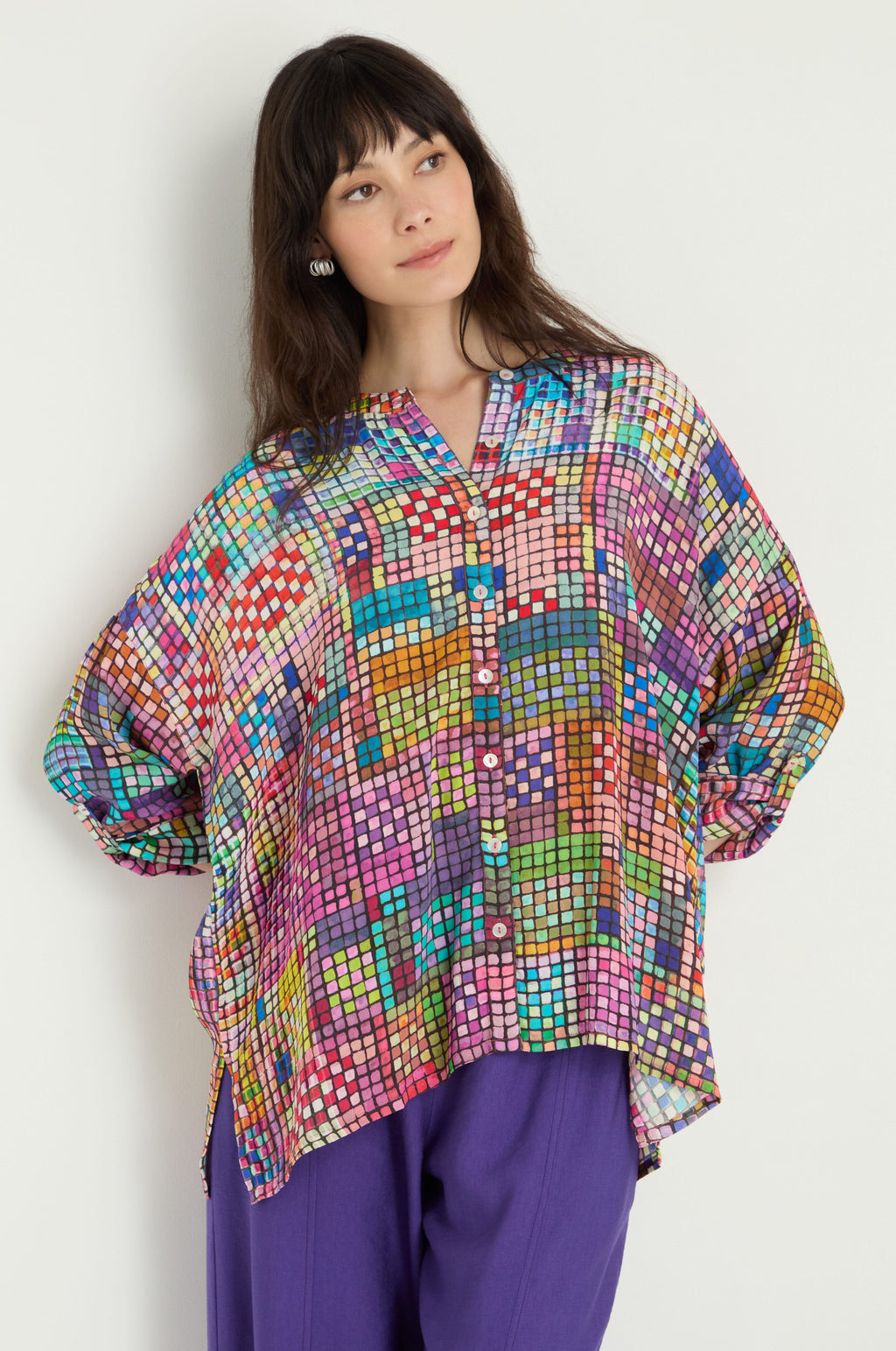 Coloured Glass Tiles Boxy Shirt