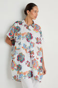 Botanical Linen Long Shirt