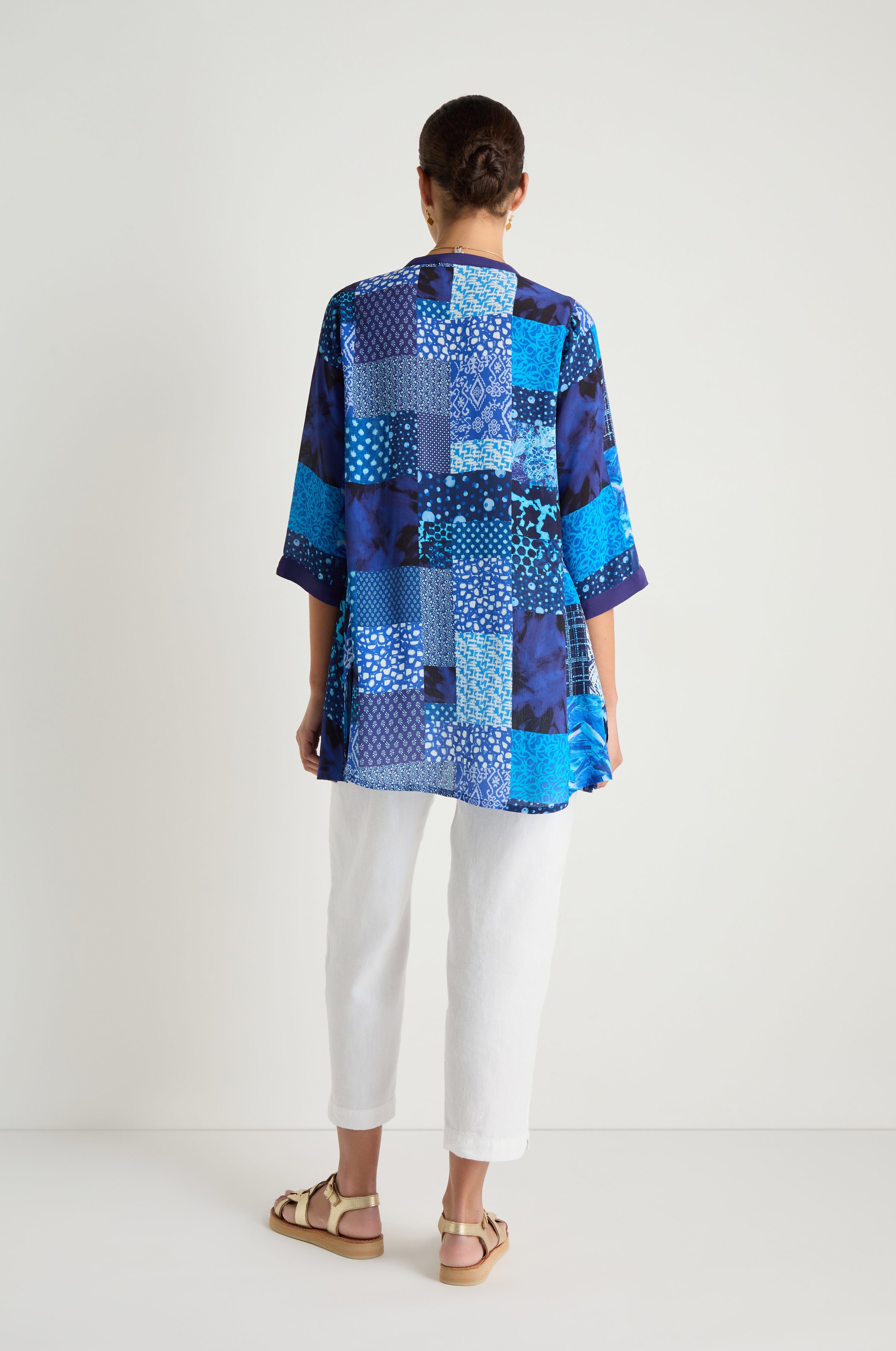 Sahara Indigo Patchwork Longline Shirt