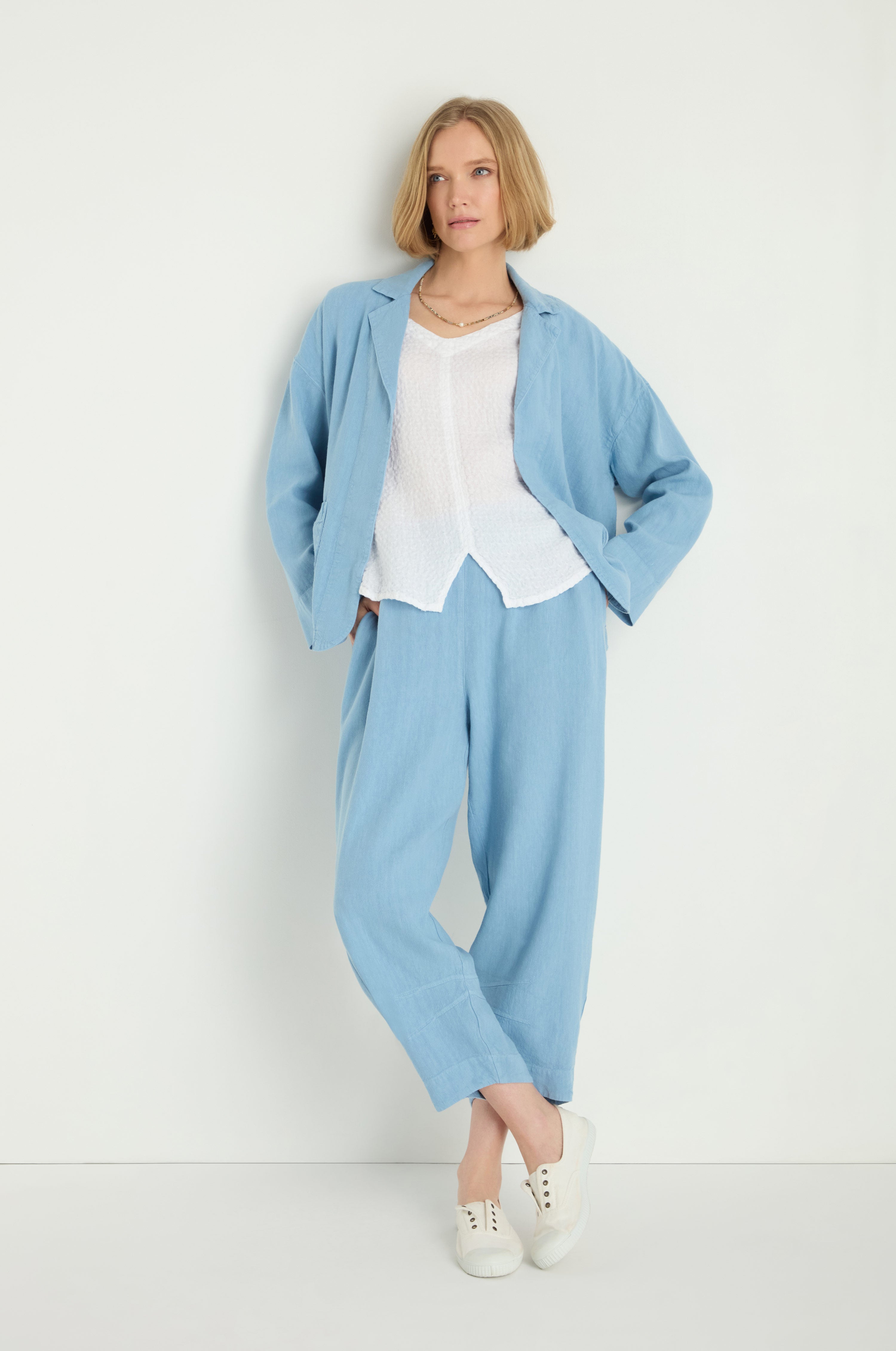 Twisted Linen Boxy Jacket