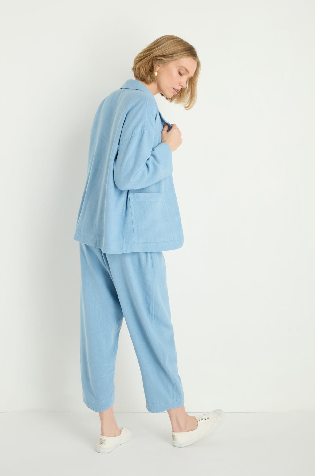 Twisted Linen Boxy Jacket