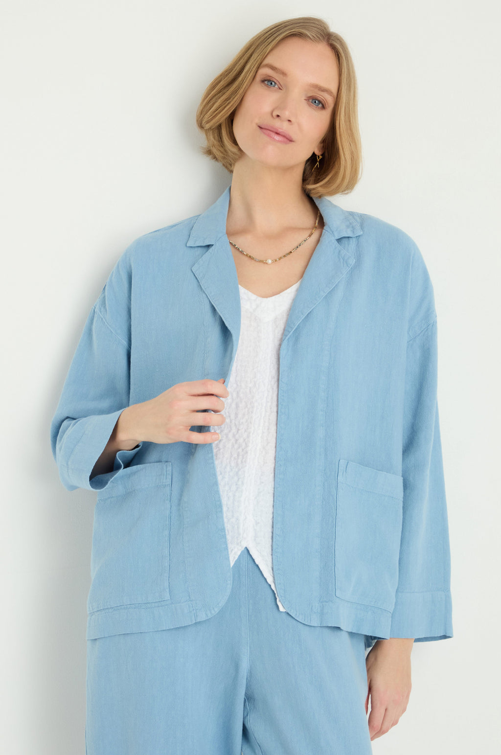 Twisted Linen Boxy Jacket