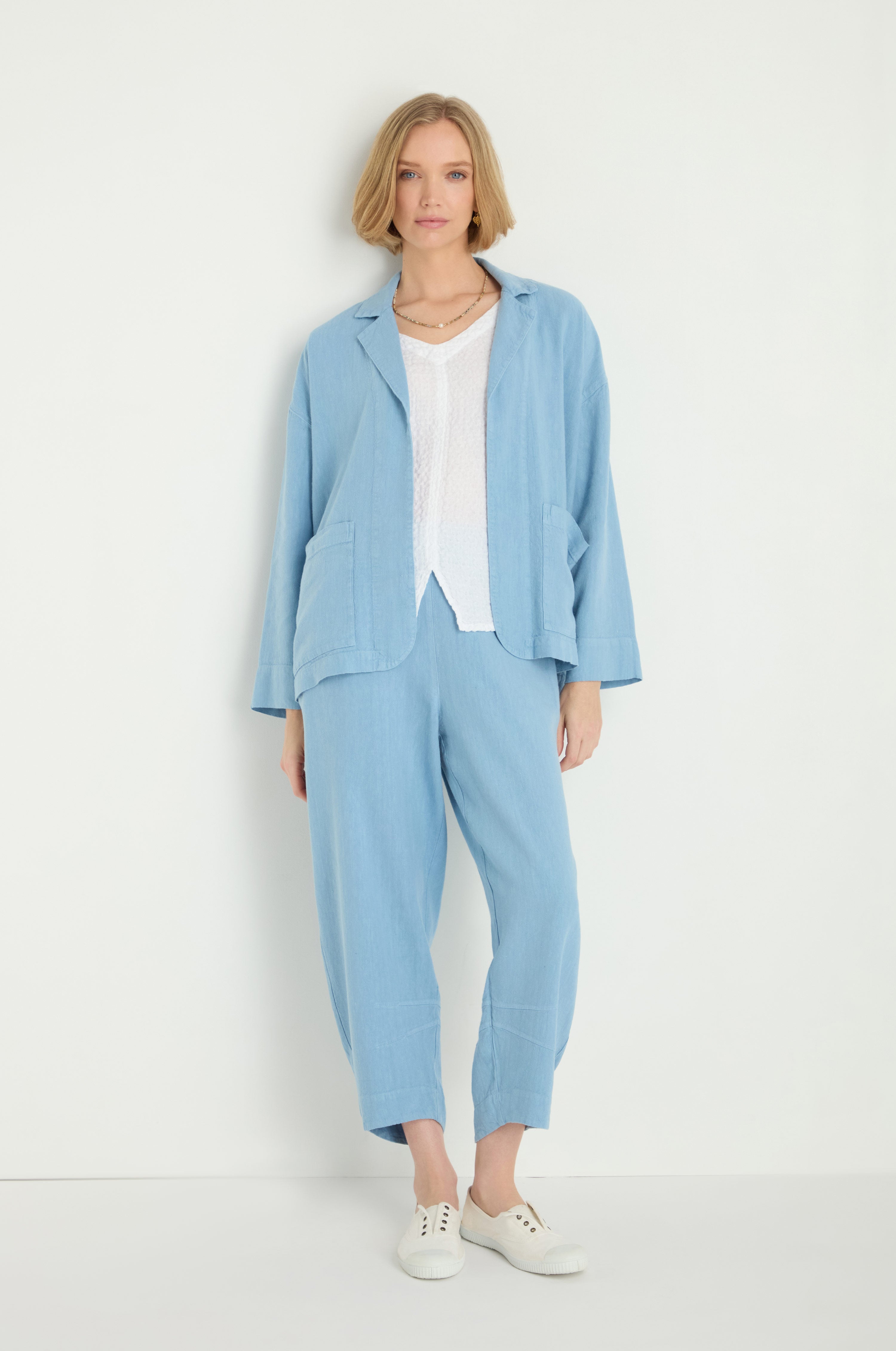 Twisted Linen Boxy Jacket