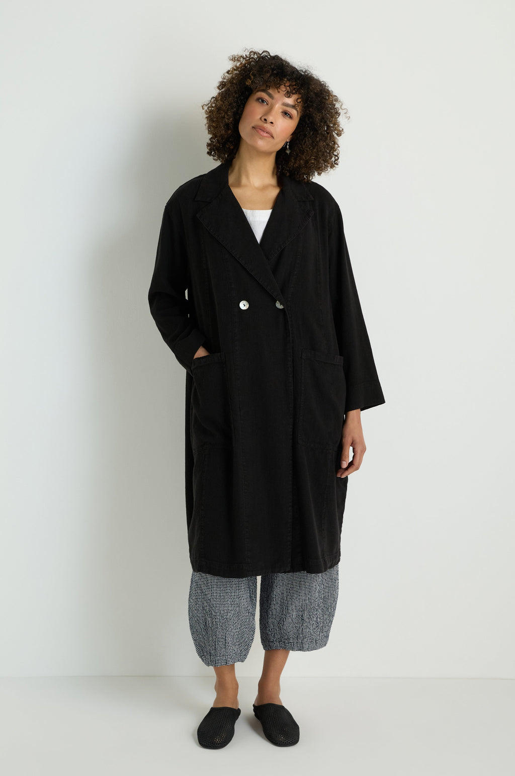 Twisted Linen Relaxed Coat