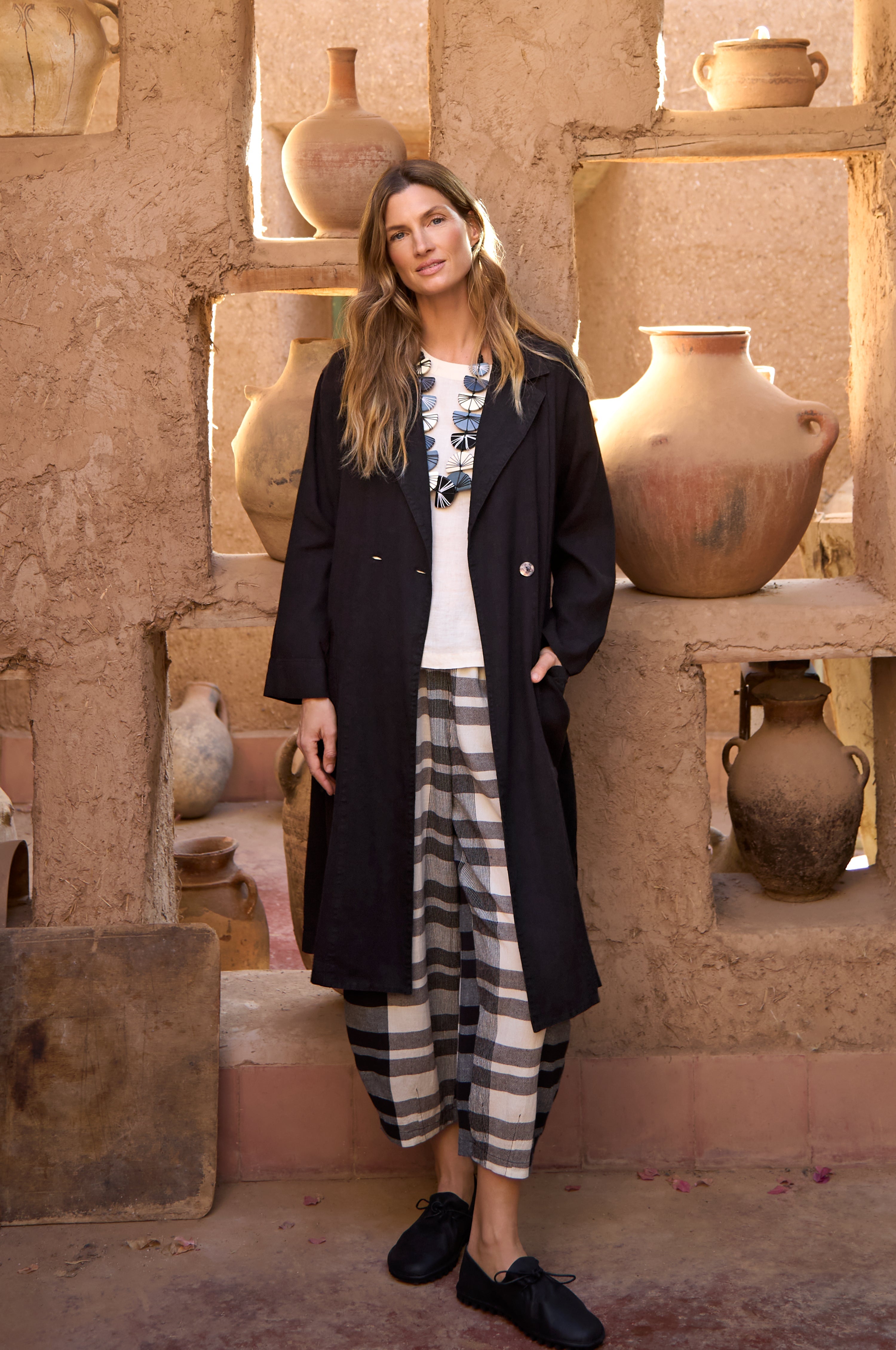 Twisted Linen Relaxed Coat