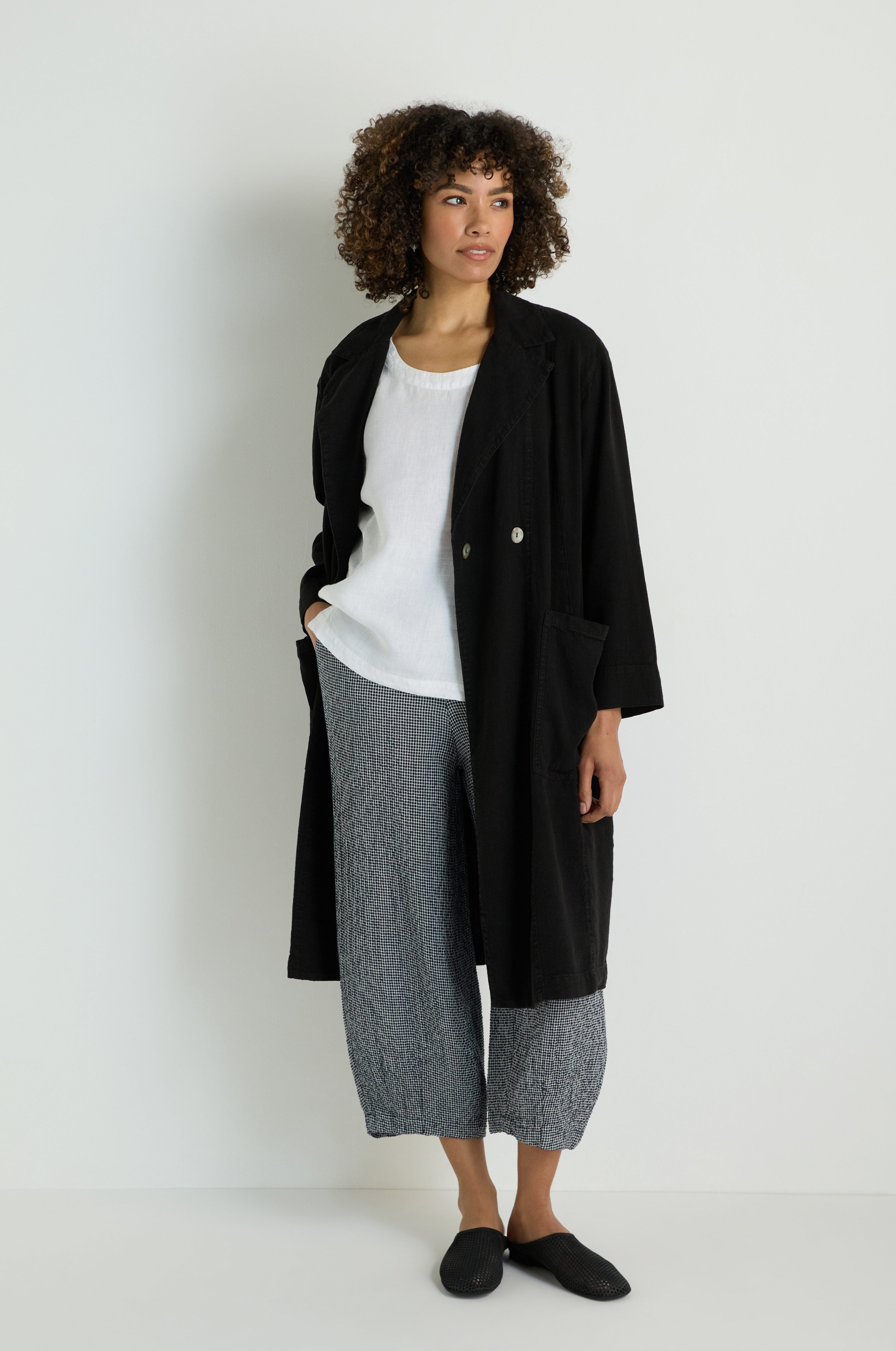 Twisted Linen Relaxed Coat