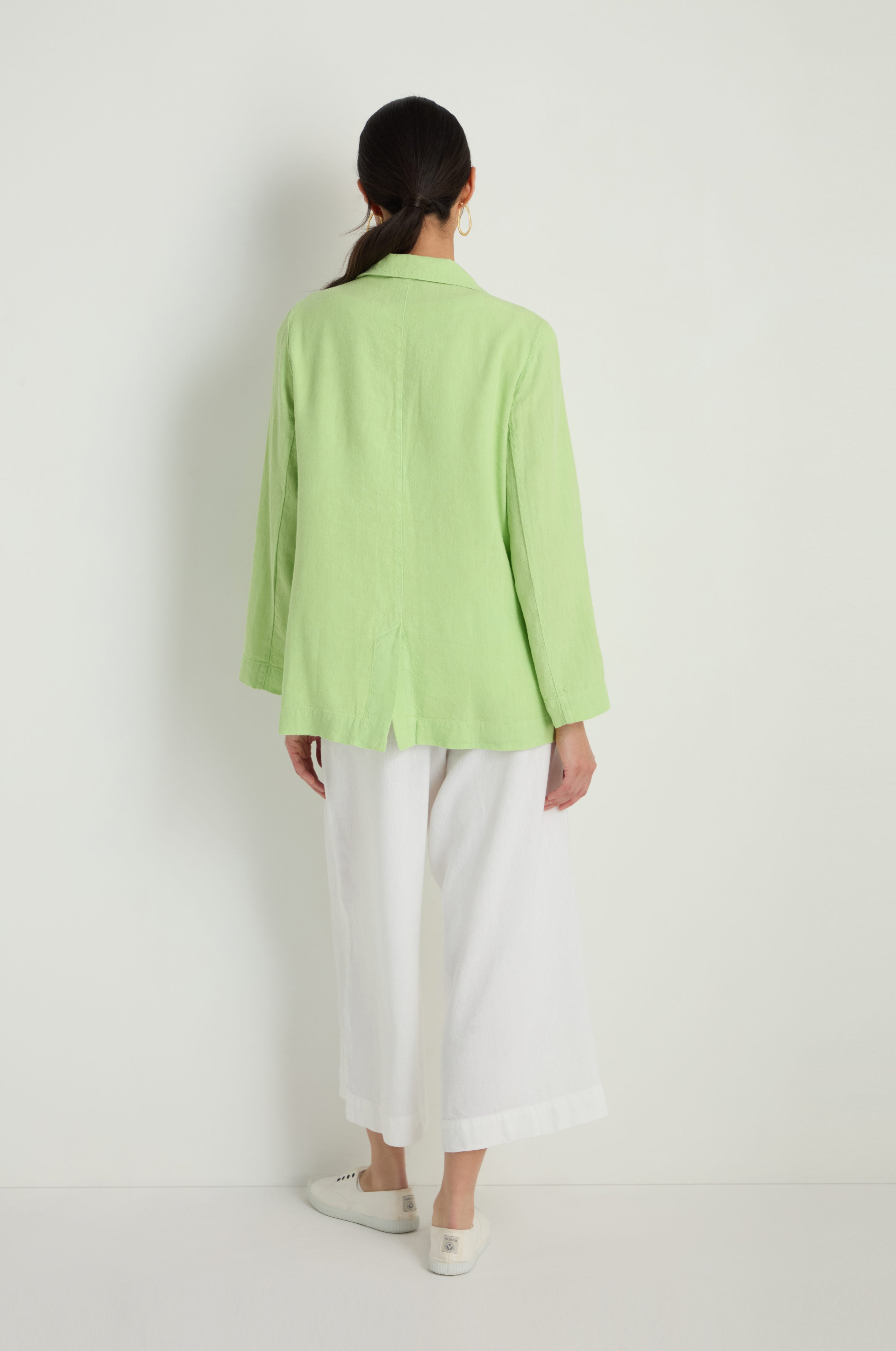 Twisted Linen Relaxed Blazer