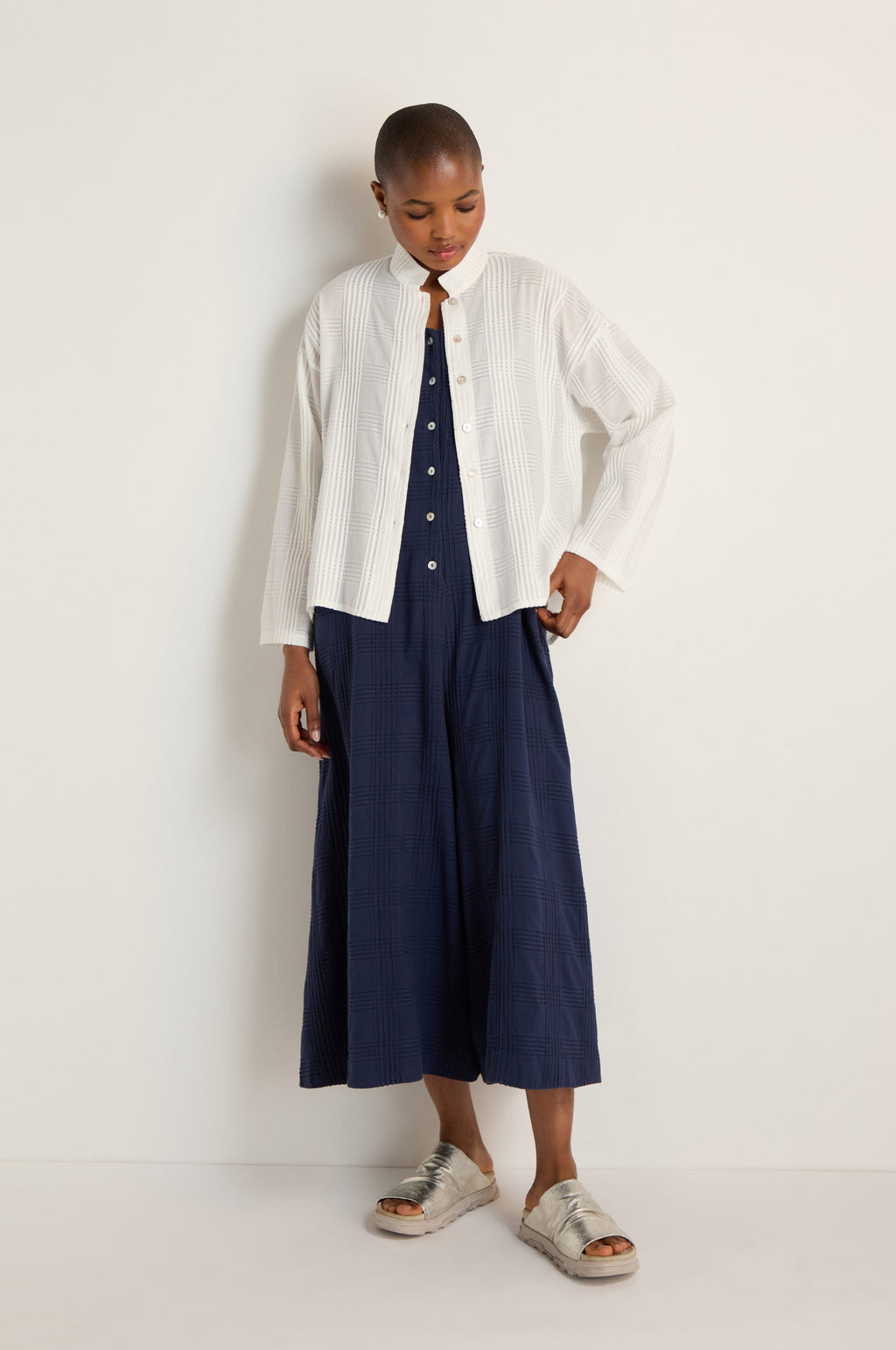 Self Check White Boxy Shirt