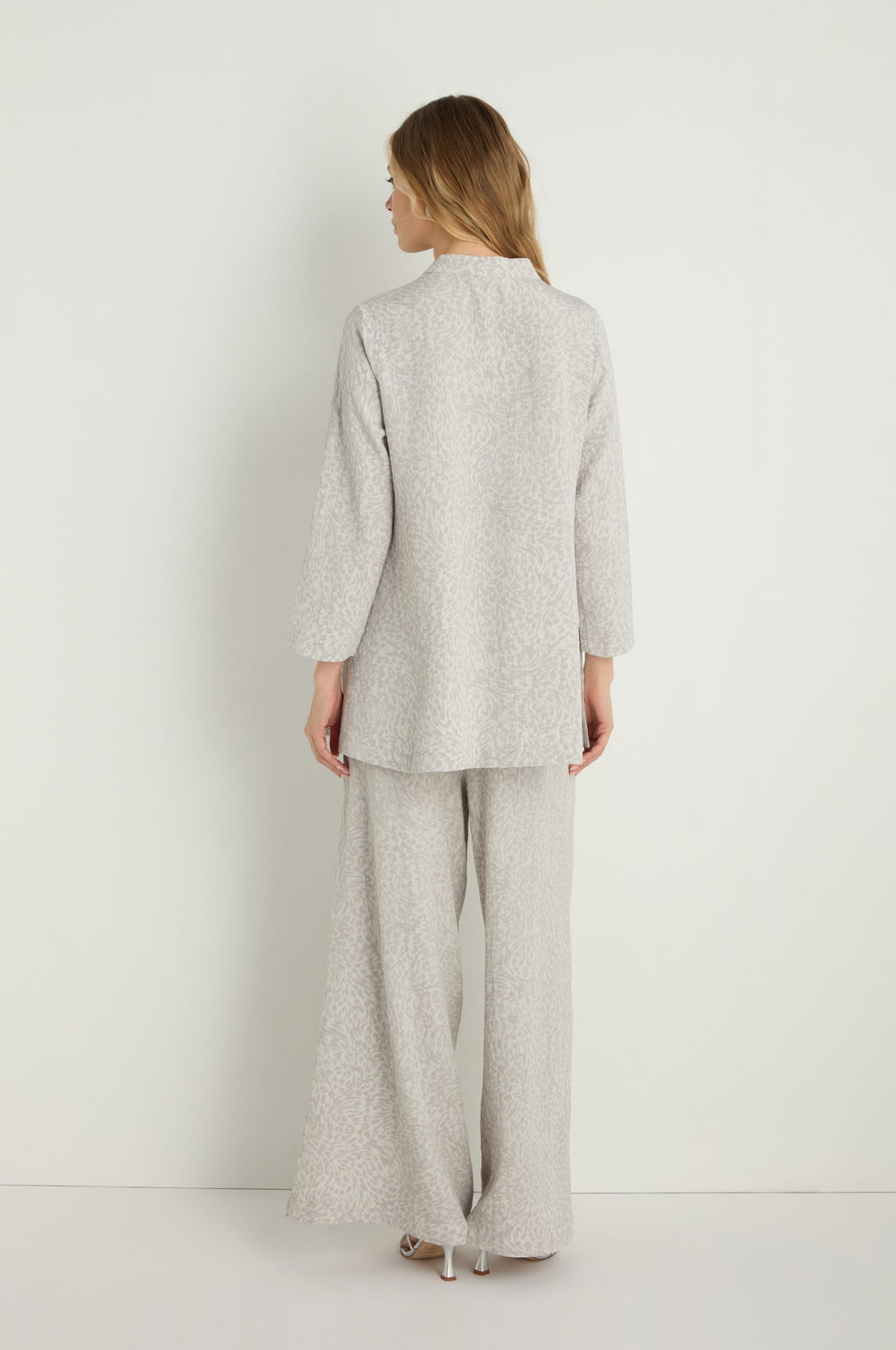 Animal Textured Jacquard Nehru Shirt