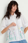 Embroidered Hem Shirt