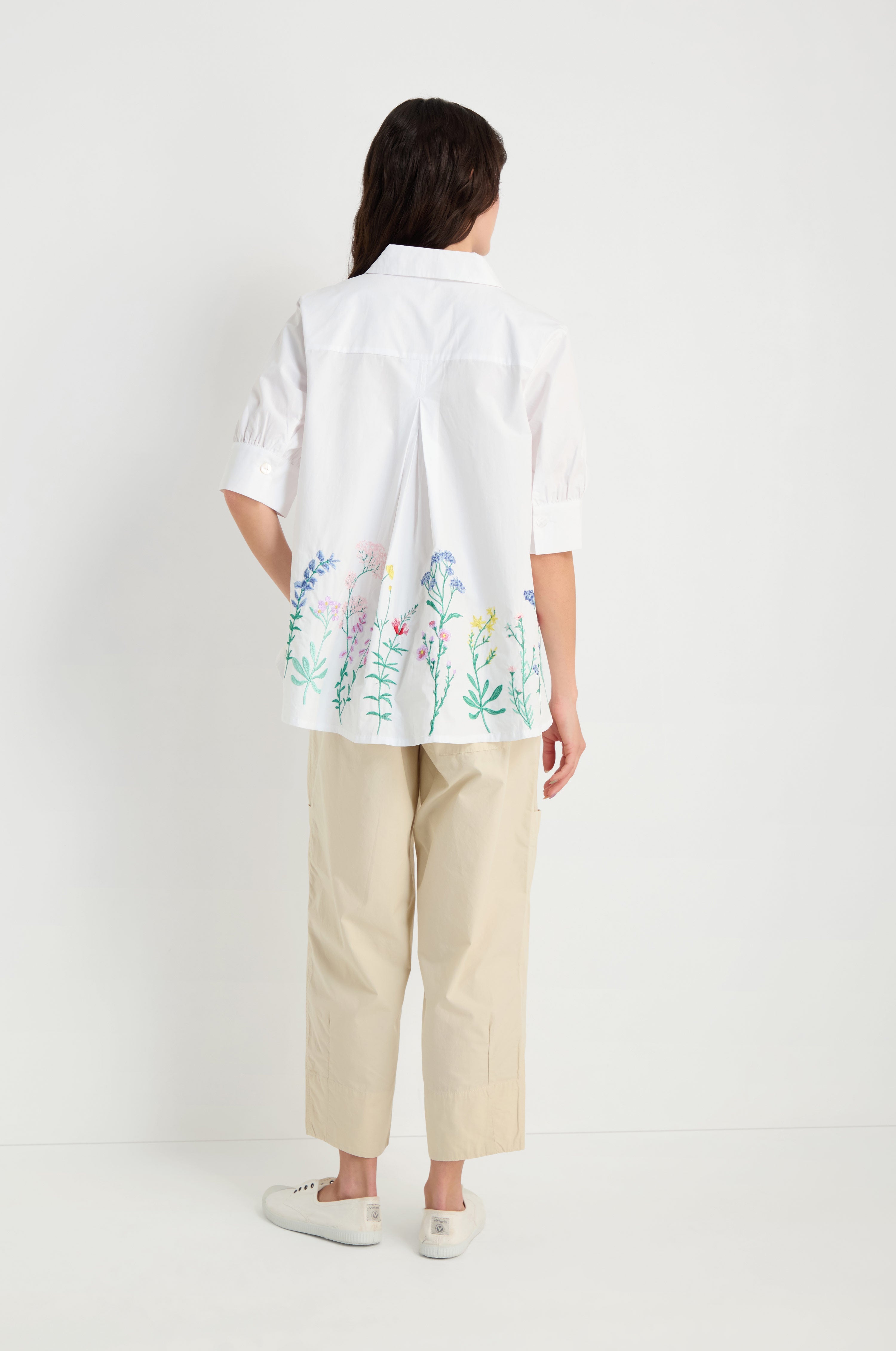 Embroidered Hem Shirt