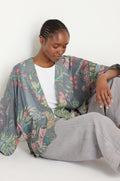 Boho Garden Slate Print Kimono