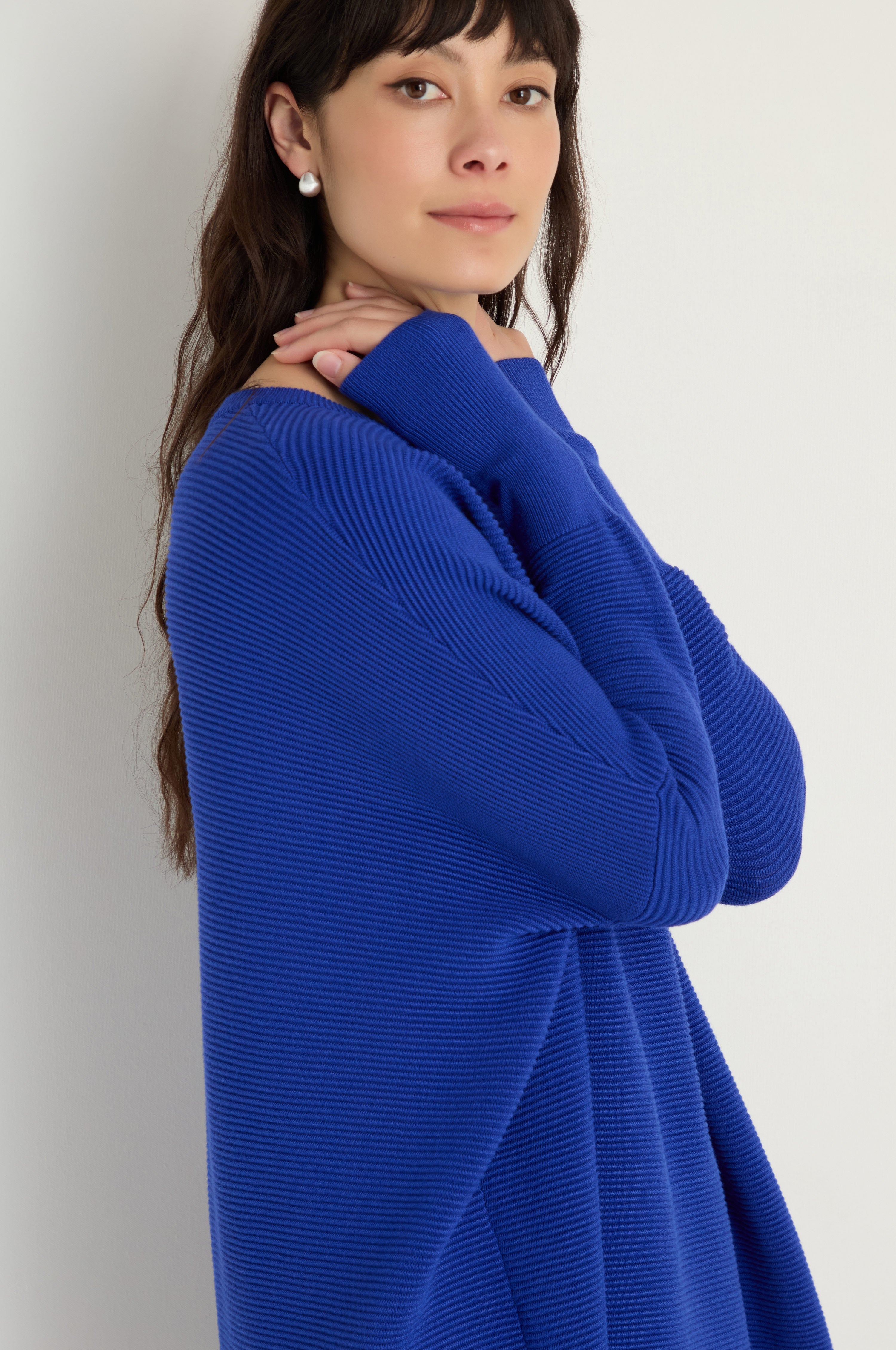 Round Neck Ribbed Jumper