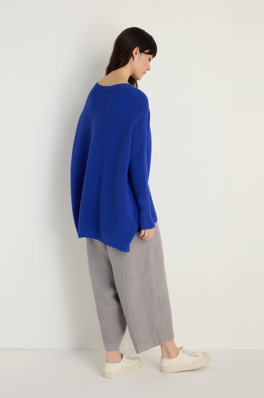 Round Neck Ribbed Jumper