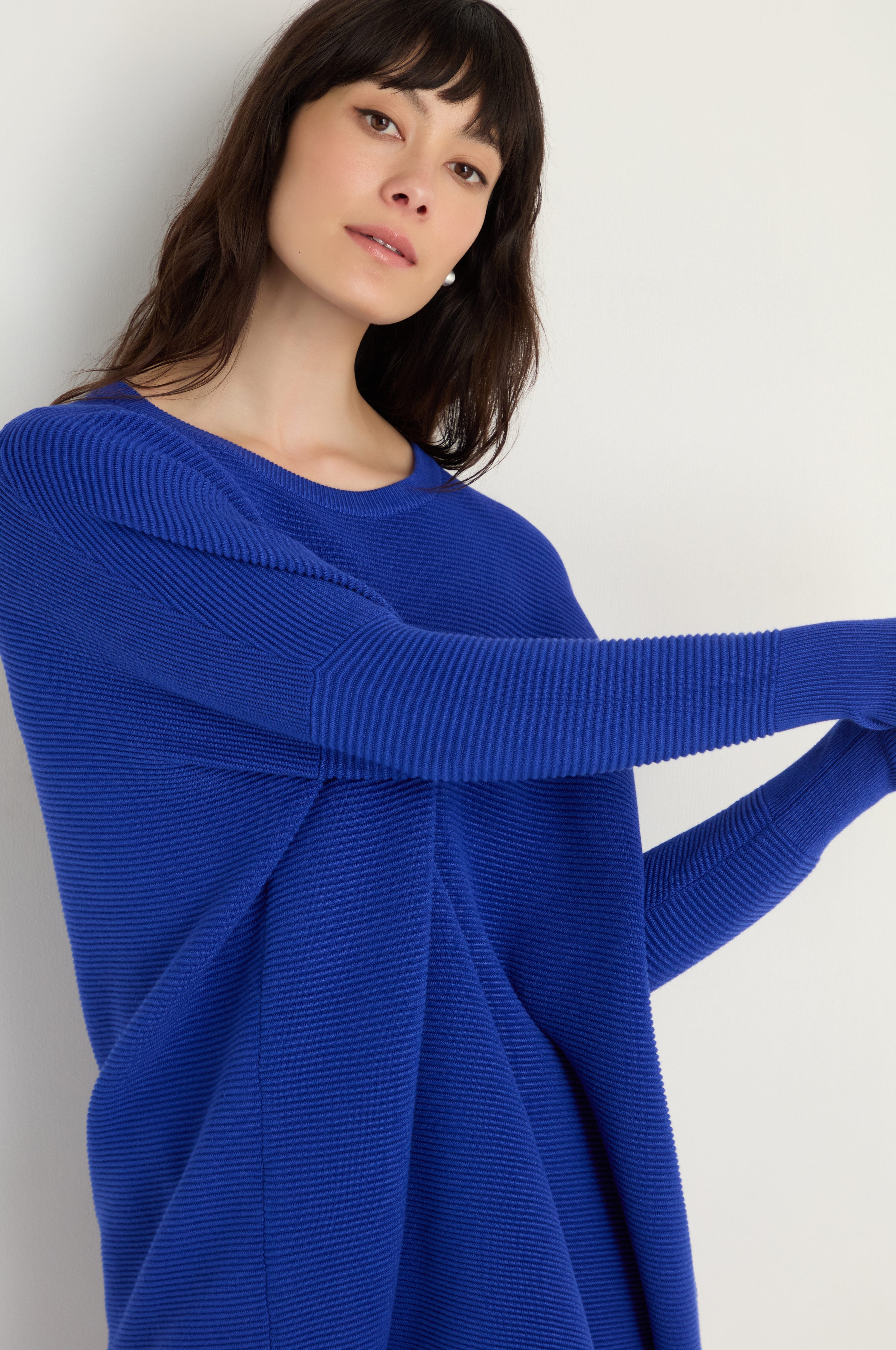 Round Neck Ribbed Jumper