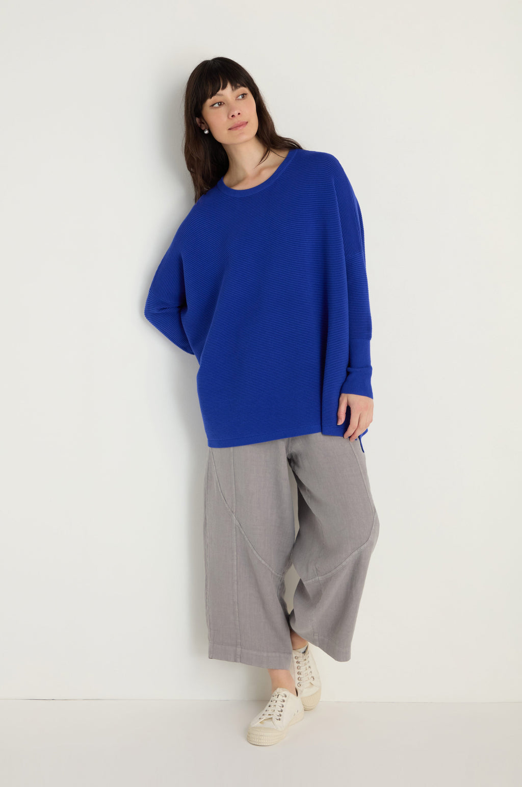 Round Neck Ribbed Jumper