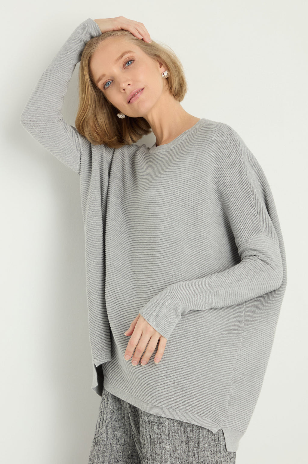 Round Neck Ribbed Jumper