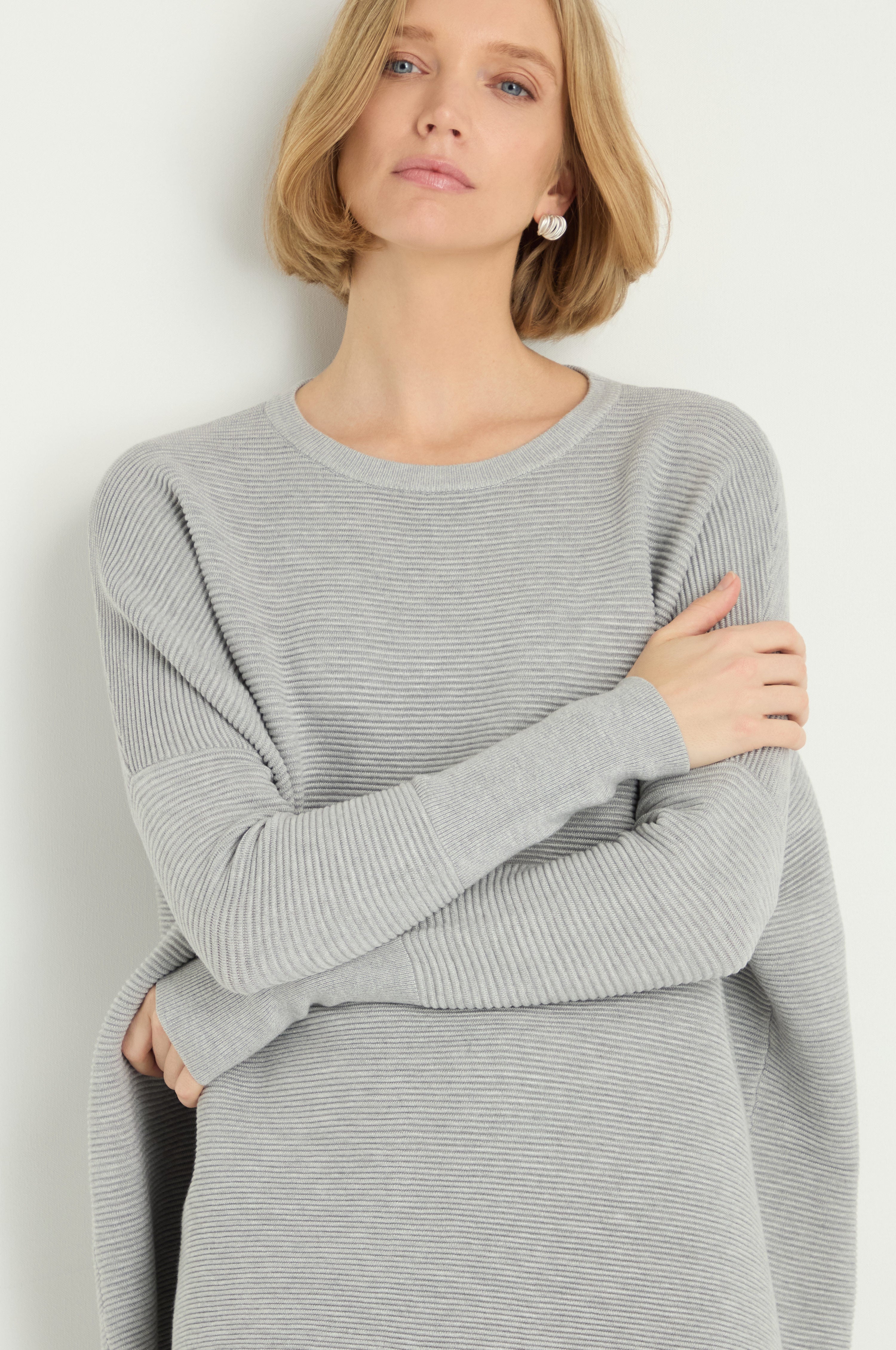 Round Neck Ribbed Jumper