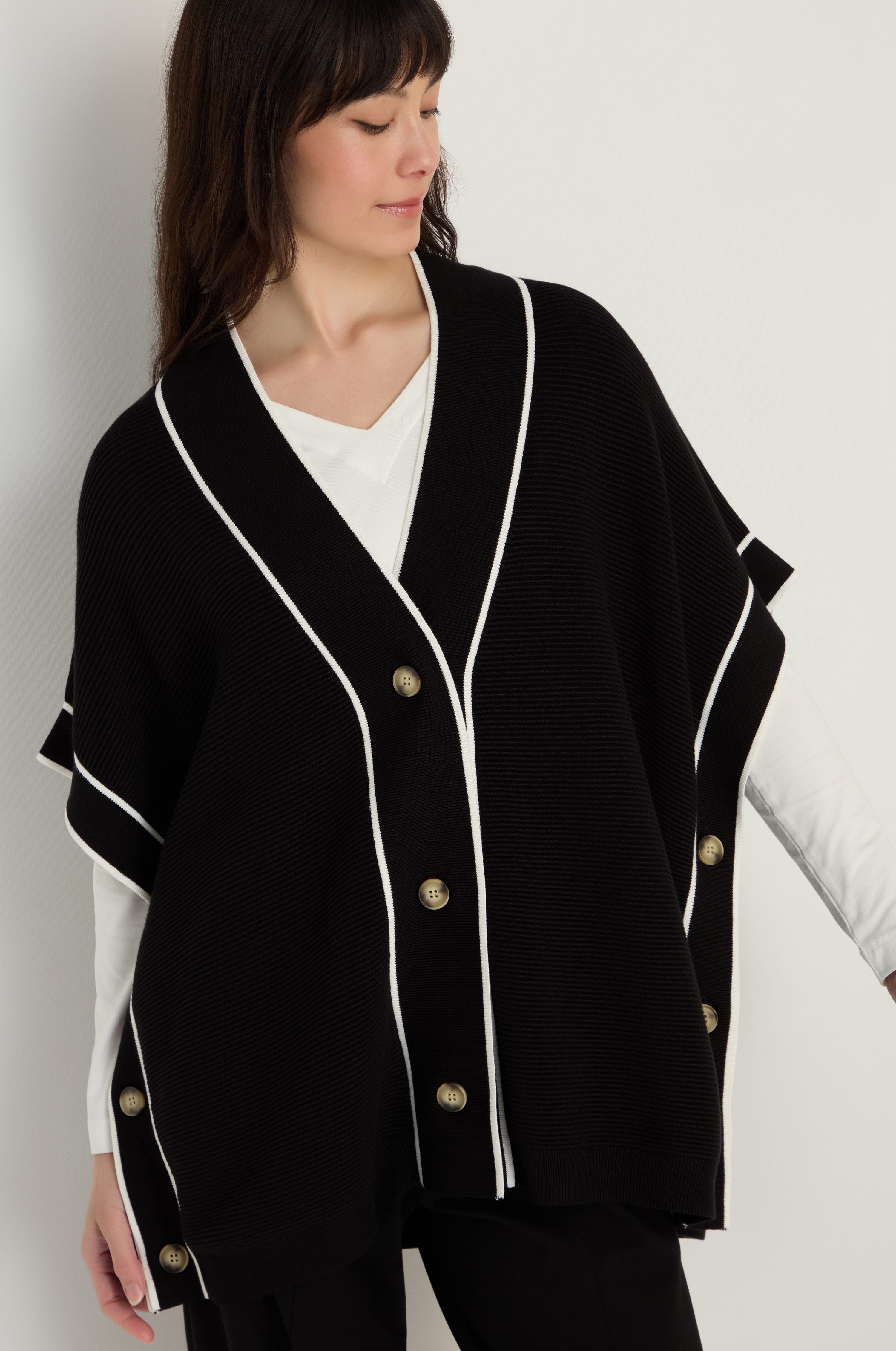 Piped Detail Cardigan