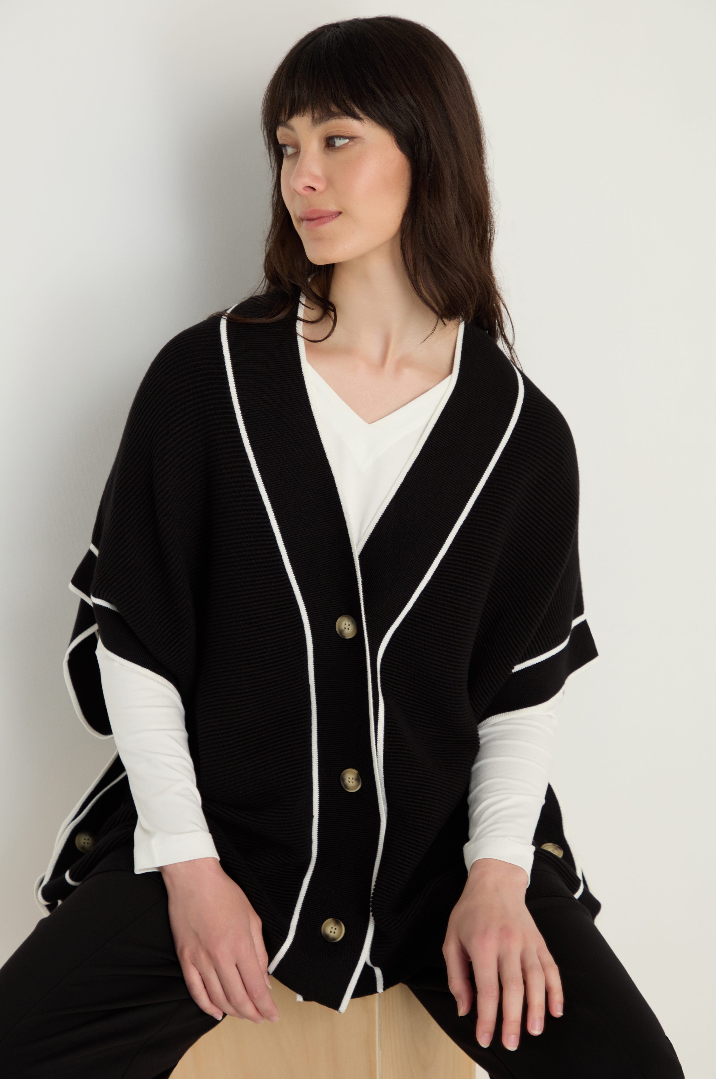 Piped Detail Cardigan