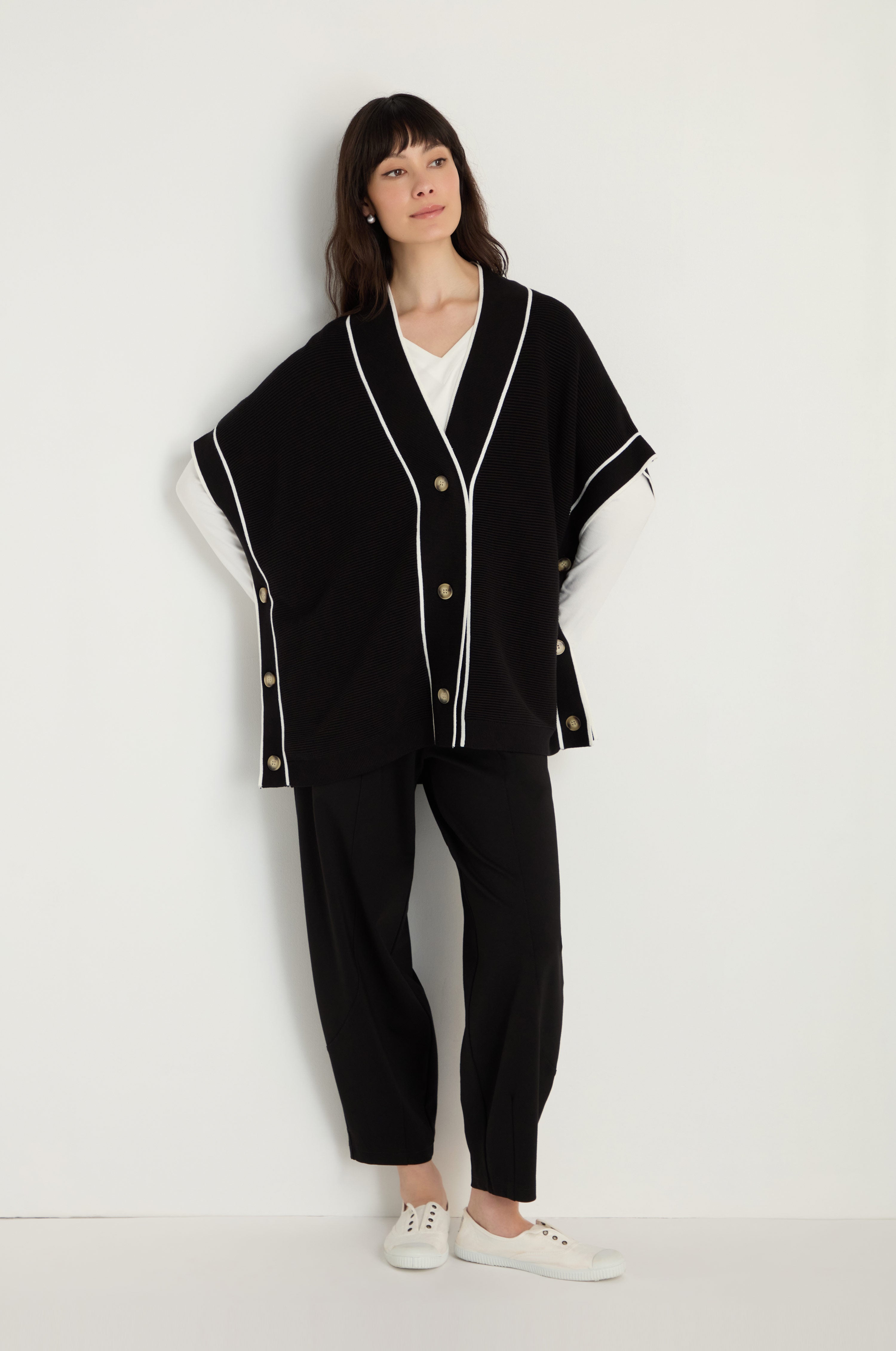 Piped Detail Cardigan