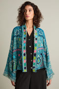Cerulean Pink  Hand Embroidered Jacket